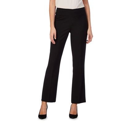 Black straight fit petite trousers